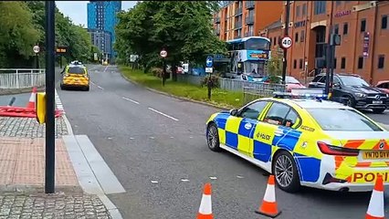 Police cordon on St Mary's Road in Sheffield following serious one-car crash