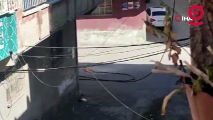 Elektrik kablosu bomba gibi patladı: Kameraya anbean yansıdı