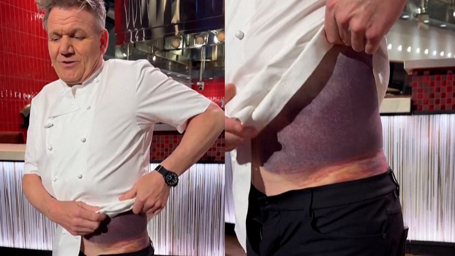 El chef Gordon Ramsay sufre un aparatoso accidente: "El casco salv mi vida"
