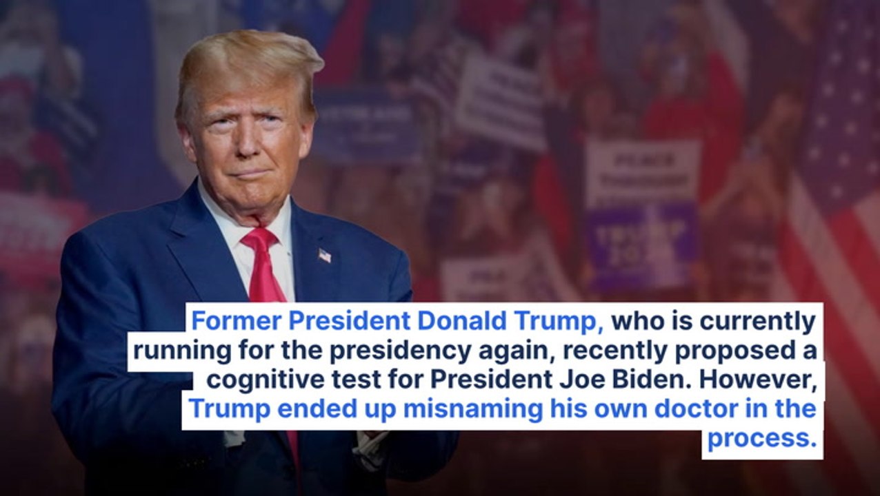 Donald Trump Challenges Joe Biden To Take Cognitive Test, Fumbles Own Doctor's Name In Process