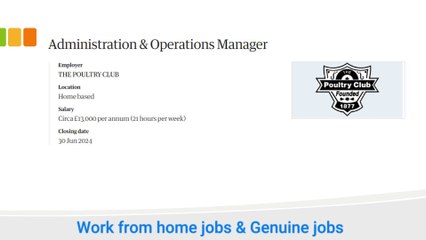 Work from home jobs & Genuine jobs | 9