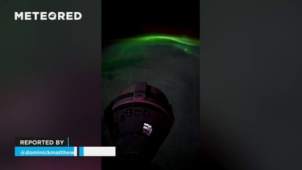Impressive northern lights seen from space by the Starliner.