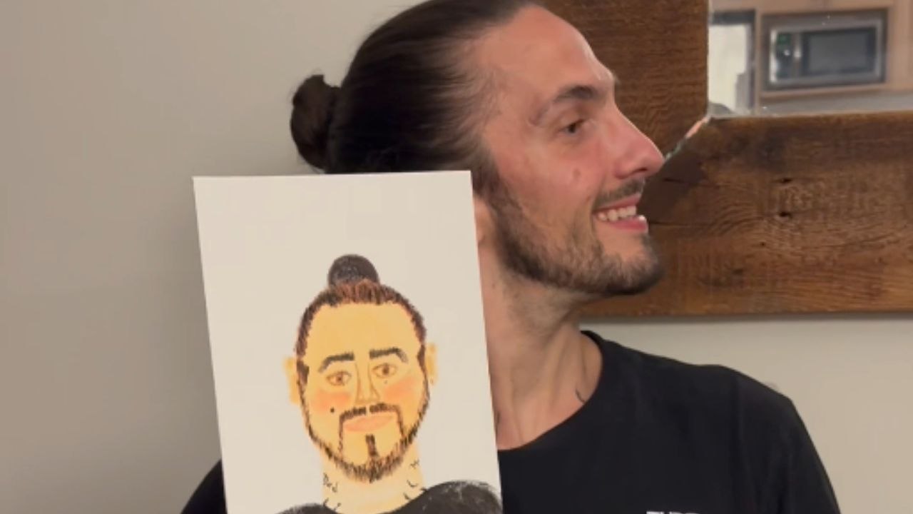 Portrait challenge makes woman glad that love is not measured by painting skills