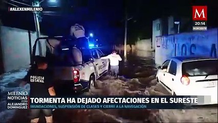 Impacto de la tormenta 'Alberto' en México: Inundaciones en Campeche, cierre de ouertos en Veracruz