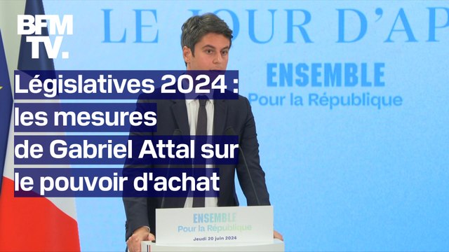 Pas de hausse d'impôts, baisse des prix de l'électricité: les mesures de Gabriel Attal sur le pouvoir d'achat