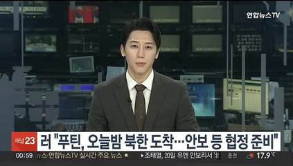 러 "푸틴, 오늘밤 북한 도착…안보 등 협정 준비"