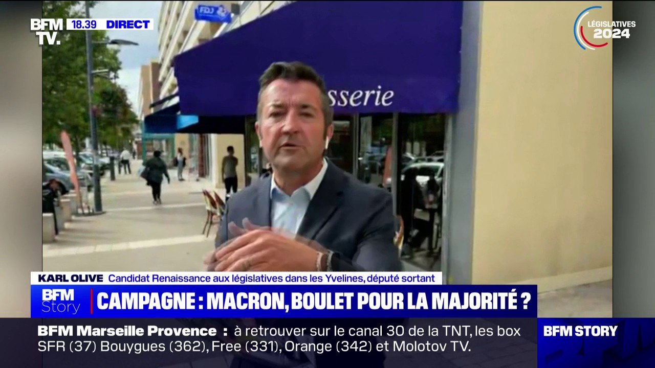 "Jamais je n'ai mis la photo de qui que ce soit": Karl Olive, candidat Renaissance aux législatives, explique pourquoi Emmanuel Macron ne figure pas sur son affiche de campagne