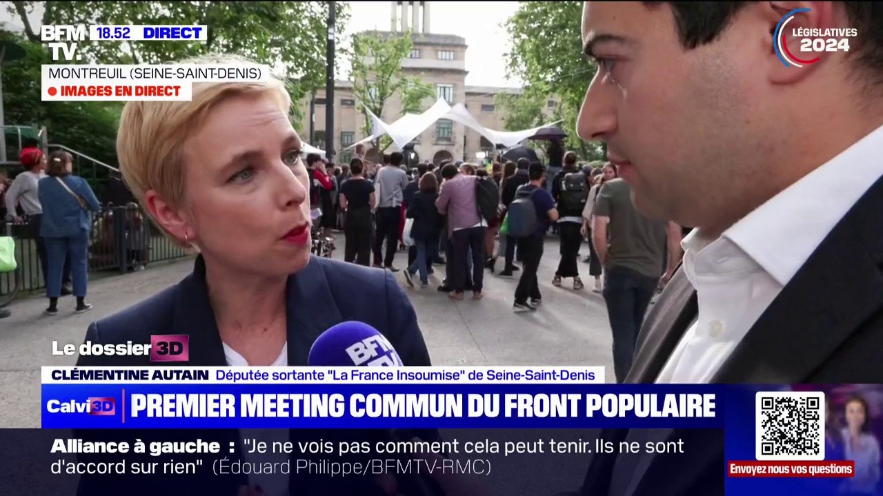 "Il nous faut convaincre que l'extrême droite serait un drame pour notre pays", affirme Clémentine Autain avant le premier meeting commun du Nouveau Front populaire