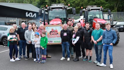 Over 50 tractors take part in charity parade, led by Michael Dunlop, to support Coleraine’s Isla Gault (10) who was diagnosed with a brain tumour in February