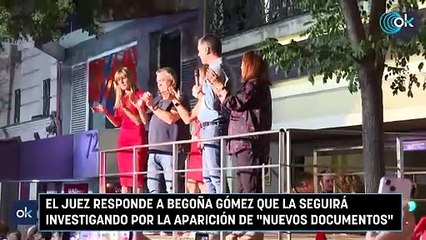 El juez responde a Begoña Gómez que la seguirá investigando por la aparición de "nuevos documentos"