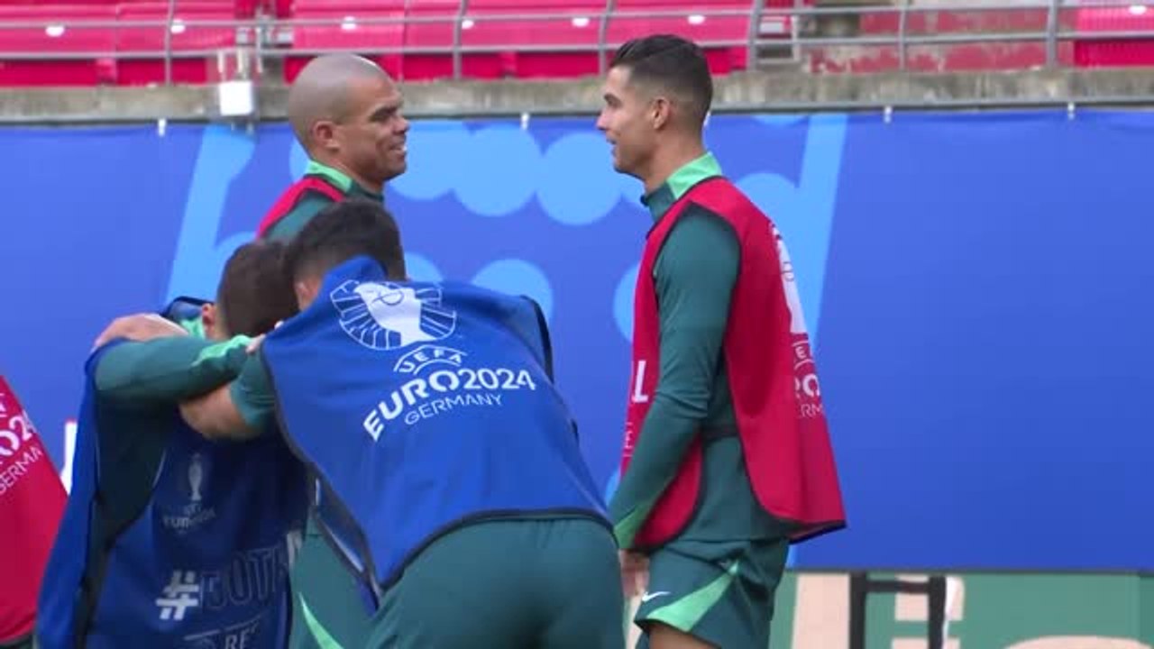 Portugal train in Leipzig as Ronaldo gears up f...