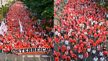 Eurocopa 2024: Marea de austriacos ya desfilan para apoyar a su equipo contra Francia