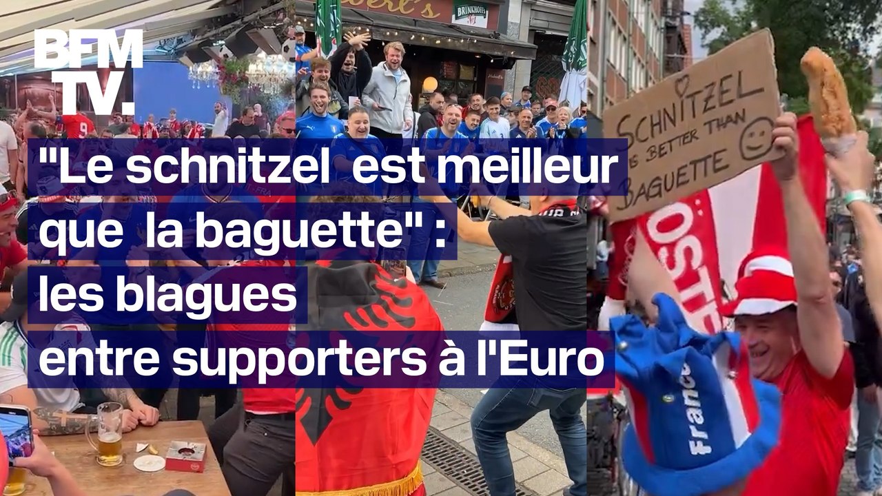 "Le schnitzel est meilleur que la baguette": les blagues entre supporters français et autrichiens à l'Euro