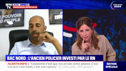 Download Video: Législatives: Sébastien Soulé, ancien policier de la Bac Nord et candidat RN aux législatives, n'a 