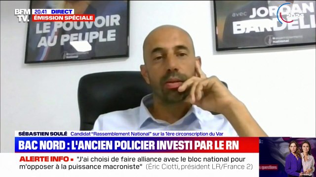 C'est une continuité naturelle : Sébastien Soulé, ancien policier de la Bac Nord et candidat RN aux législatives, explique son engagement en politique