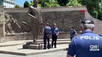 Atatürk heykeline provokatif saldırı