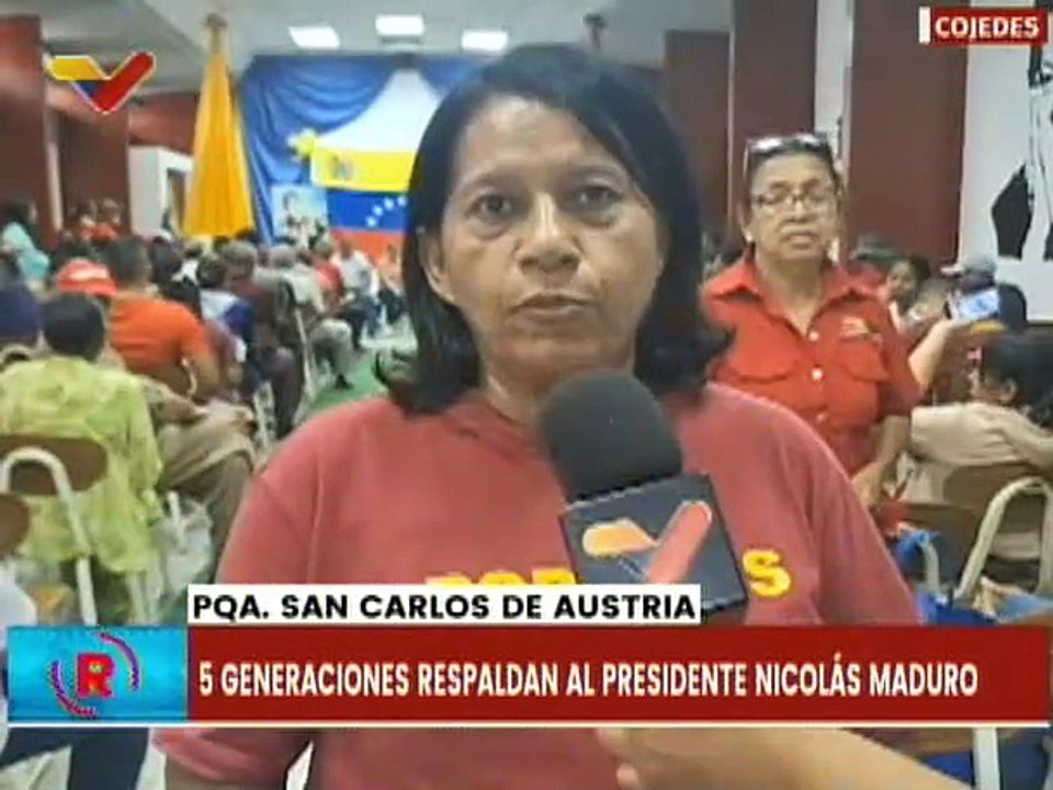 Generaciones precursoras del estado Cojedes expresaron su apoyo al Pdte. Nicolás Maduro