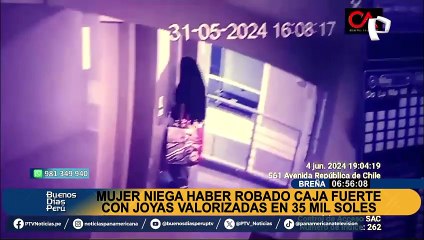 Acusada de robar caja fuerte con joyas de S/35 mil a abuelita se defiende: "No me estoy escondiendo"