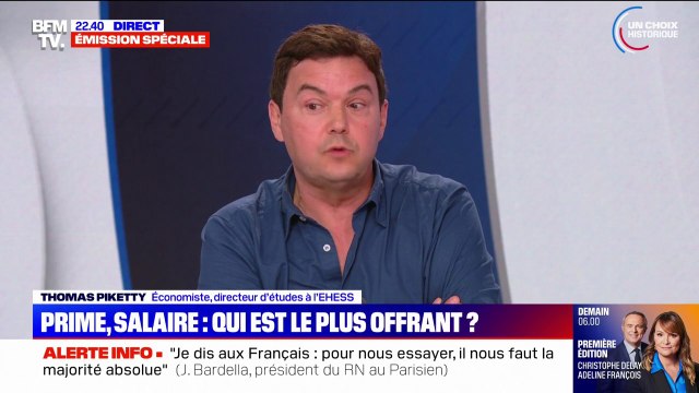 Il faut que tous les salaires, y compris les bas salaires, suivent le rythme de la richesse produite en France , d'après l'économiste Thomas Piketty