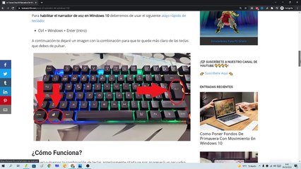  Como USAR el NARRADOR de WINDOWS 10 PASO a PASO FÁCIL y RÁPIDO