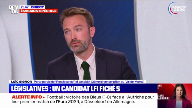 Législatives: Loïc Signor, porte-parole de Renaissance, affirme ne pas soutenir la candidature de Jérôme Cahuzac