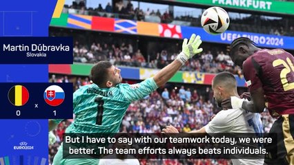 Teamwork beats individuals says Dubravka as Slovakia shock Belgium