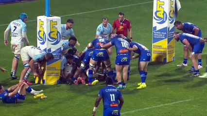TOP 14 - Essai de Baptiste DELAPORTE (CO) - Avion Bayonnais - Castres Olympique