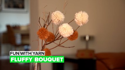 Play with yarn: Wooly bouquet