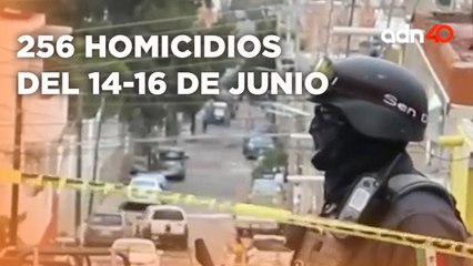 256 asesinatos durante el fin de semana del 14-17 de junio, ya van mil 244 en el mes