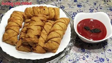 Chicken Strips Samosa Recipe  | Cooking with Riffat
