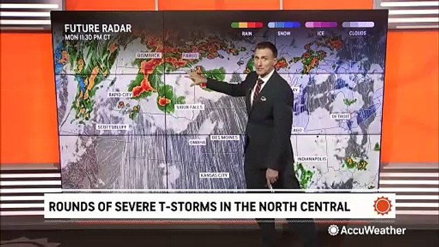 Thunderstorms to bring repeated downpours to the Upper Midwest