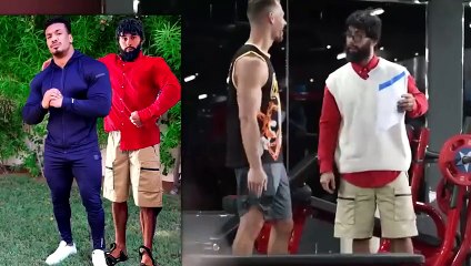 FAKE TRAINER PRANK with LARRY WHEELS _ Elite Powerlifter Pretended to be a Beginner coah in Gym _1