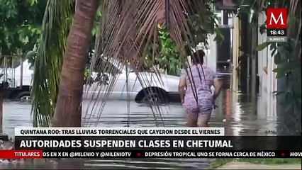 Suspenden clases en Chetumal por lluvias torrenciales