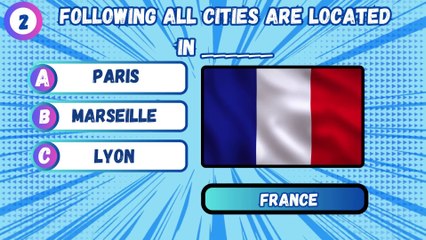 Geography Quiz. Part 1 of guess the country name from three cities.