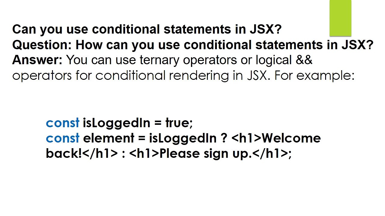 JSX interview Question