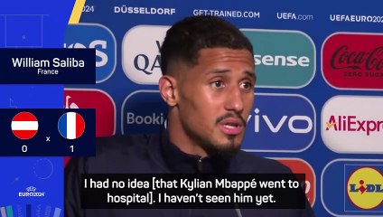 Saliba sends best wishes to captain Mbappé