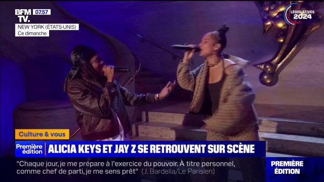 Alicia Keys et Jay Z interprètent Empire State of Mind lors des Tony Awards 2024