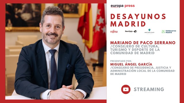 Desayuno Madrid con el consejero de Cultura, Turismo y Deporte de la Comunidad de Madrid, Mariano de Paco