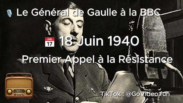 18 Juin 1940 ️ Le Général de Gaulle à la BBC