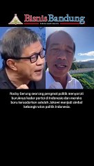 Miris Buruknya Kader Partai! Rocky Gerung: Akhirnya Jokowi Menjadi Simbol dari Kebangkrutan Politik Indonesia