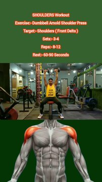 ❌ DUMBBELL ARNOLD SHOULDER PRESS ✔️ How can I increase my SHOULDERS size? #heermlgangaputra #naturalbodybuilding #fitness #gym #workout #exercise #muscle #training