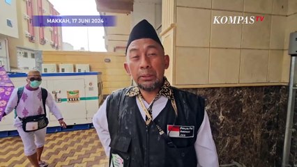 Momen Jemaah Haji Sambut Gembira Saat Hujan Turun di Makkah