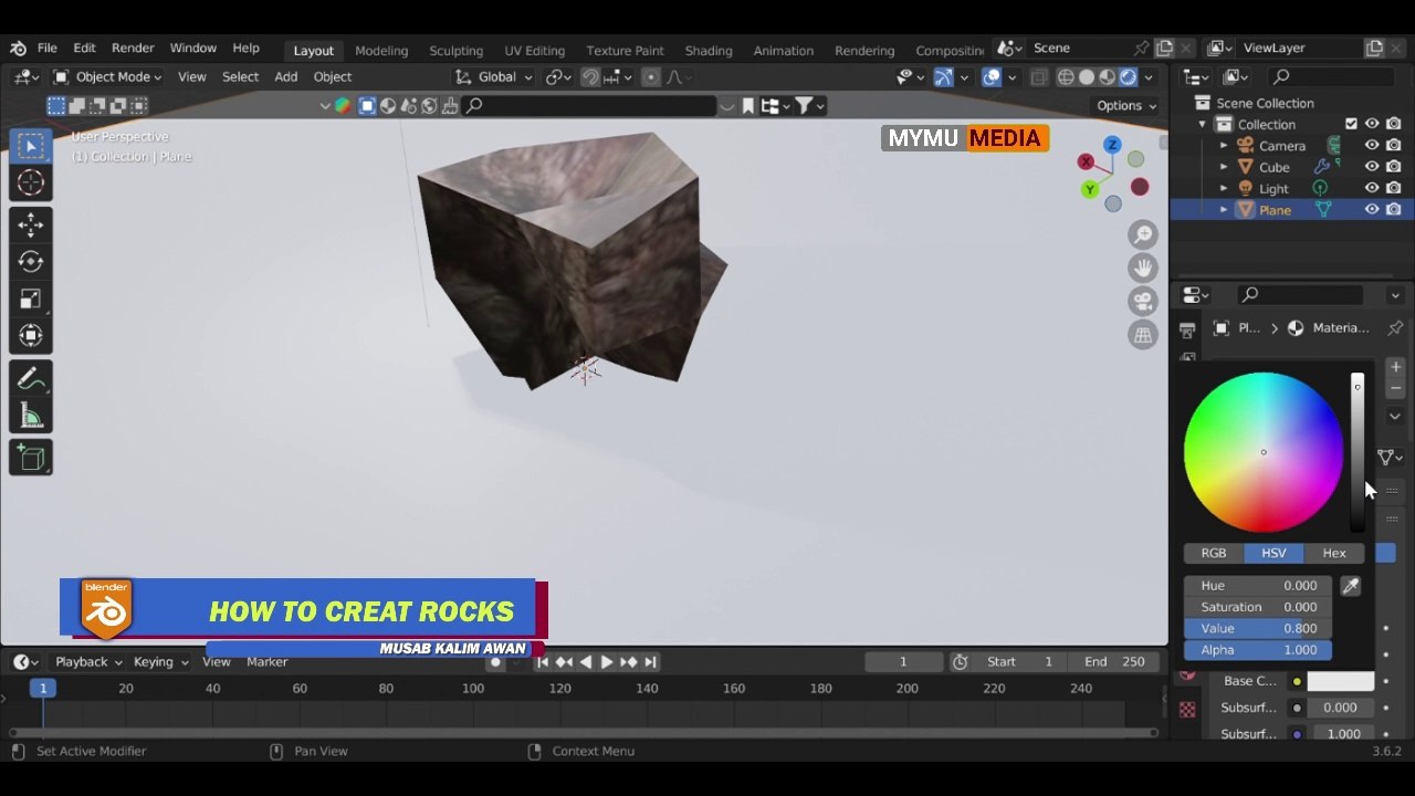 how to maske rocks LEANRD BLENDER 3D WITH MUSAB KALIM AWAN