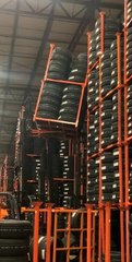 Forklift Operator Accidentally Drops Rack of Tyres
