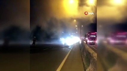 Seyir halindeki otomobil alevlere teslim oldu