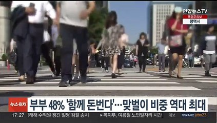 부부 48% '함께 돈 번다'…맞벌이 비중 역대 최대