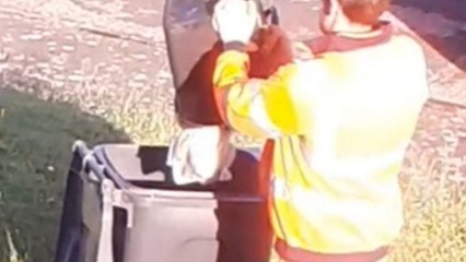 Binman caught on camera mixing rubbish - leaving homeowner frustrated