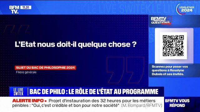 L'État nous doit-il quelque chose? : BFMTV tente de répondre à un des sujets du bac de philosophie