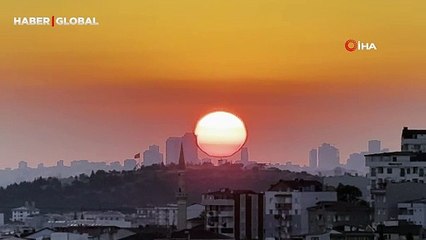 İstanbul’da gün batımı manzarası hayran bıraktı