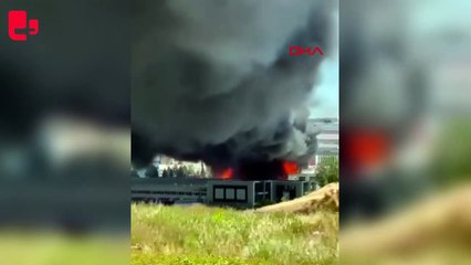 Tuzla'da fabrika yangını: Müdahale ediliyor